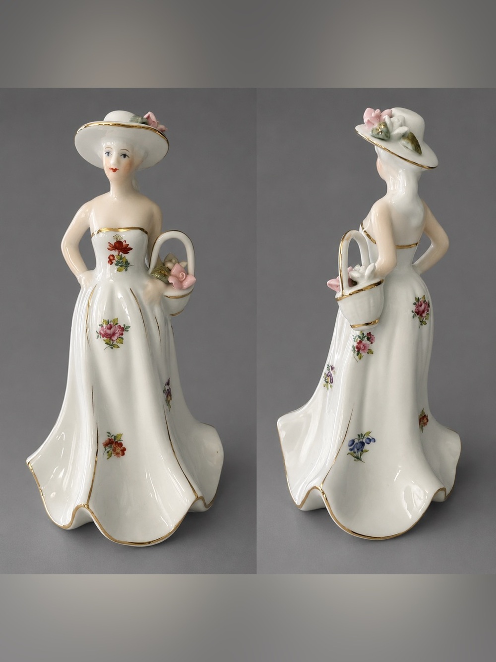 Vintage KPM Germany woman ceramic figurine
